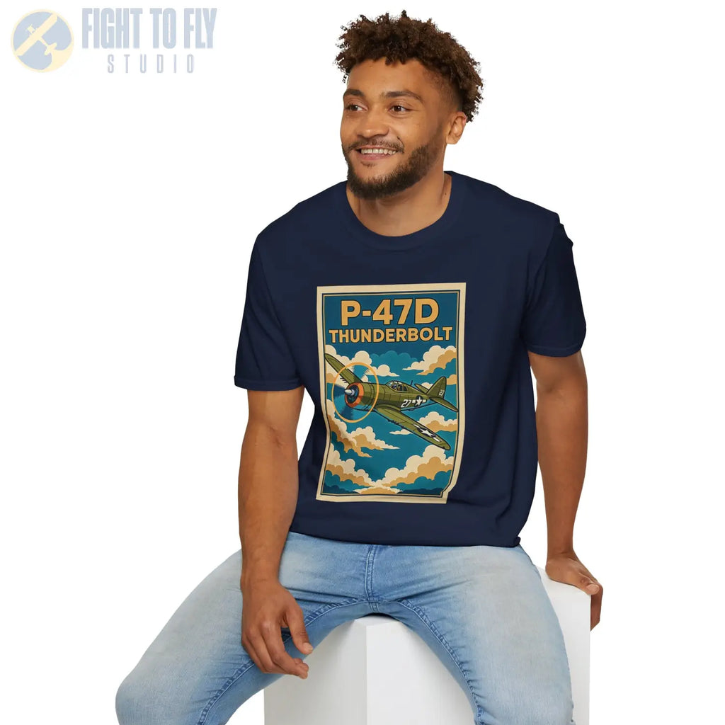 P-47D Premium Full Graphic T-Shirt - Pilot gifts - WWII warbird t-shirt