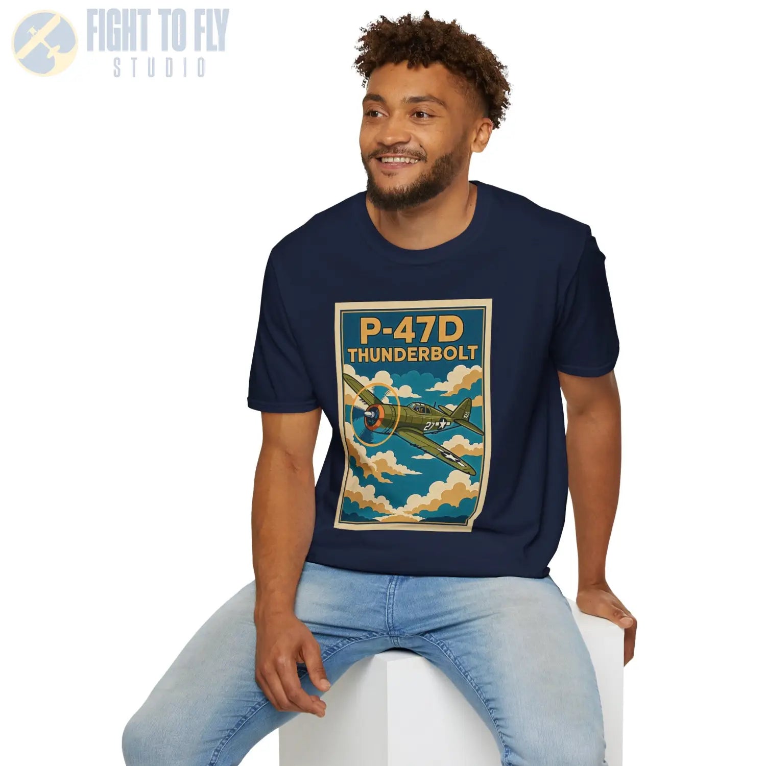 P-47D Premium Full Graphic T-Shirt - Pilot gifts - WWII warbird t-shirt