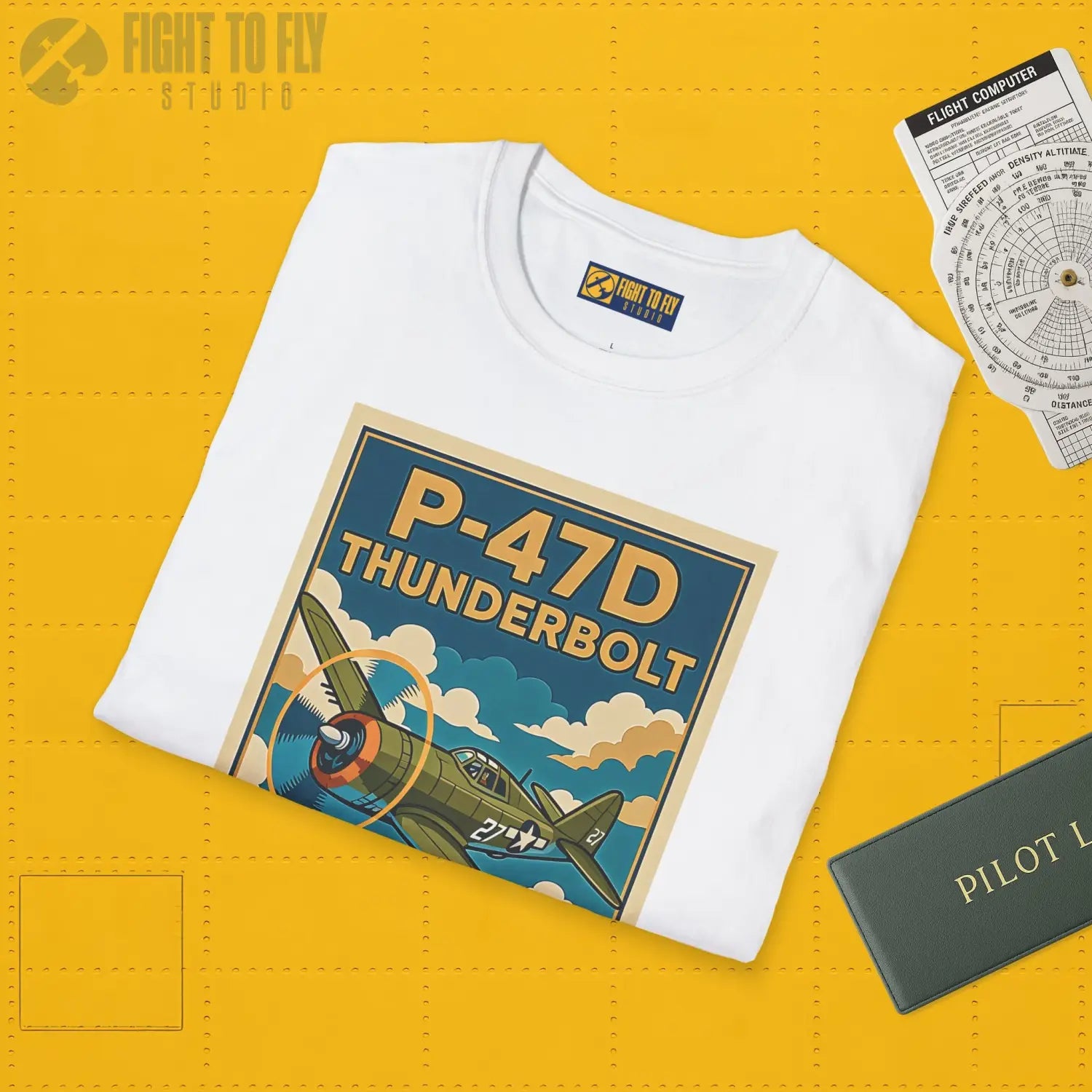 P-47D Premium Full Graphic T-Shirt - Pilot gifts - WWII warbird t-shirt