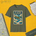 P-47D Premium Full Graphic T-Shirt - Pilot gifts - WWII warbird t-shirt