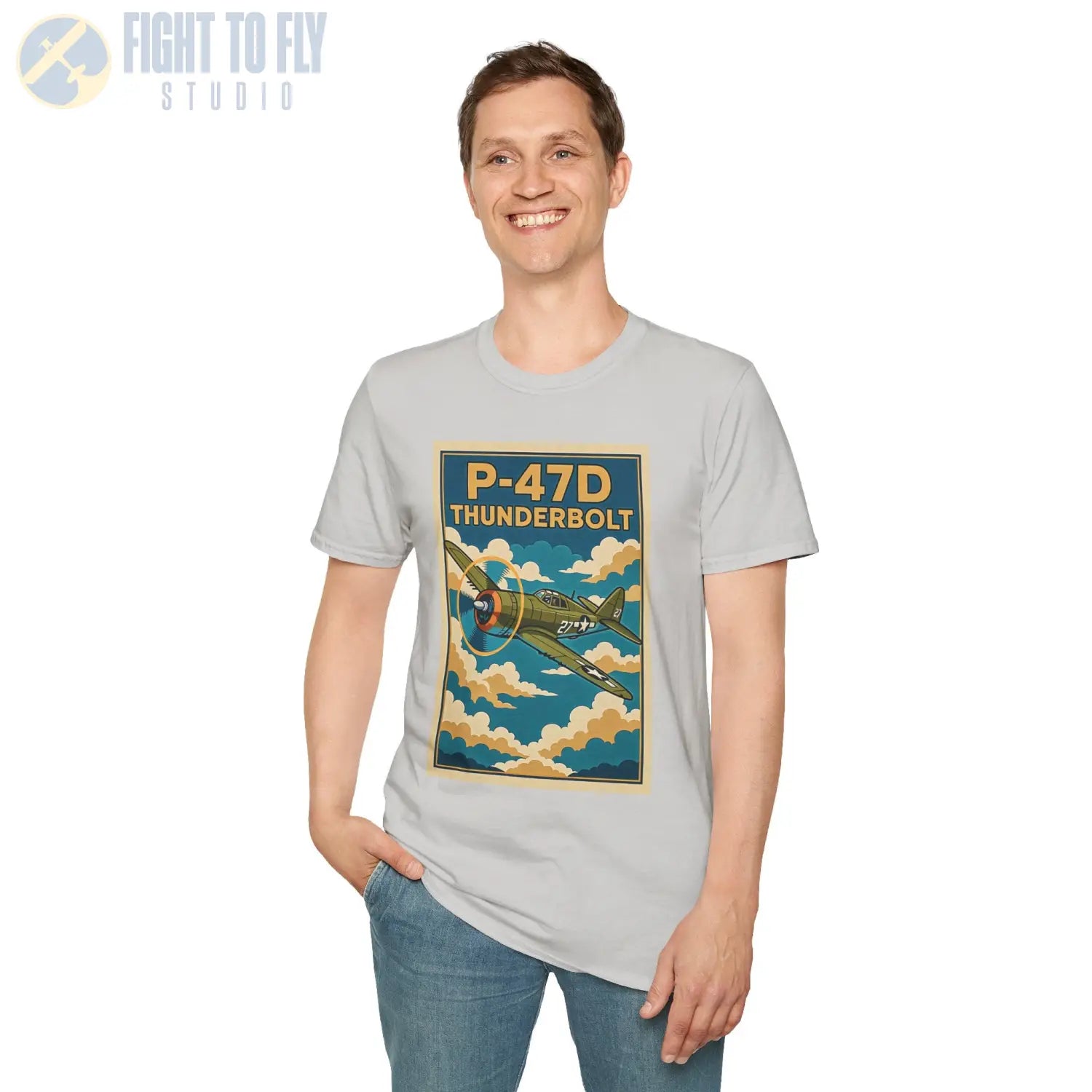 P-47D Premium Full Graphic T-Shirt - Pilot gifts - WWII warbird t-shirt