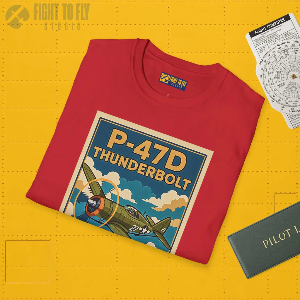 P-47D Premium Full Graphic T-Shirt - Pilot gifts - WWII warbird t-shirt