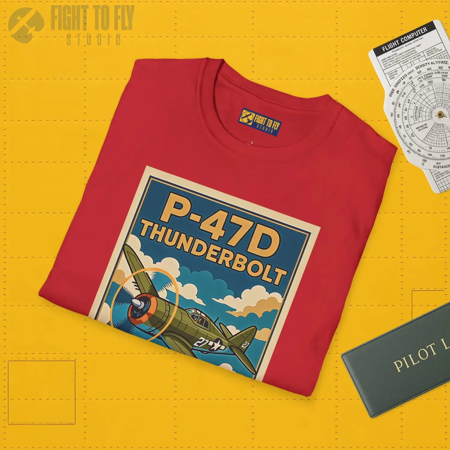 P-47D Premium Full Graphic T-Shirt - Pilot gifts - WWII warbird t-shirt