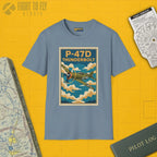 P-47D Premium Full Graphic T-Shirt - Pilot gifts - WWII warbird t-shirt