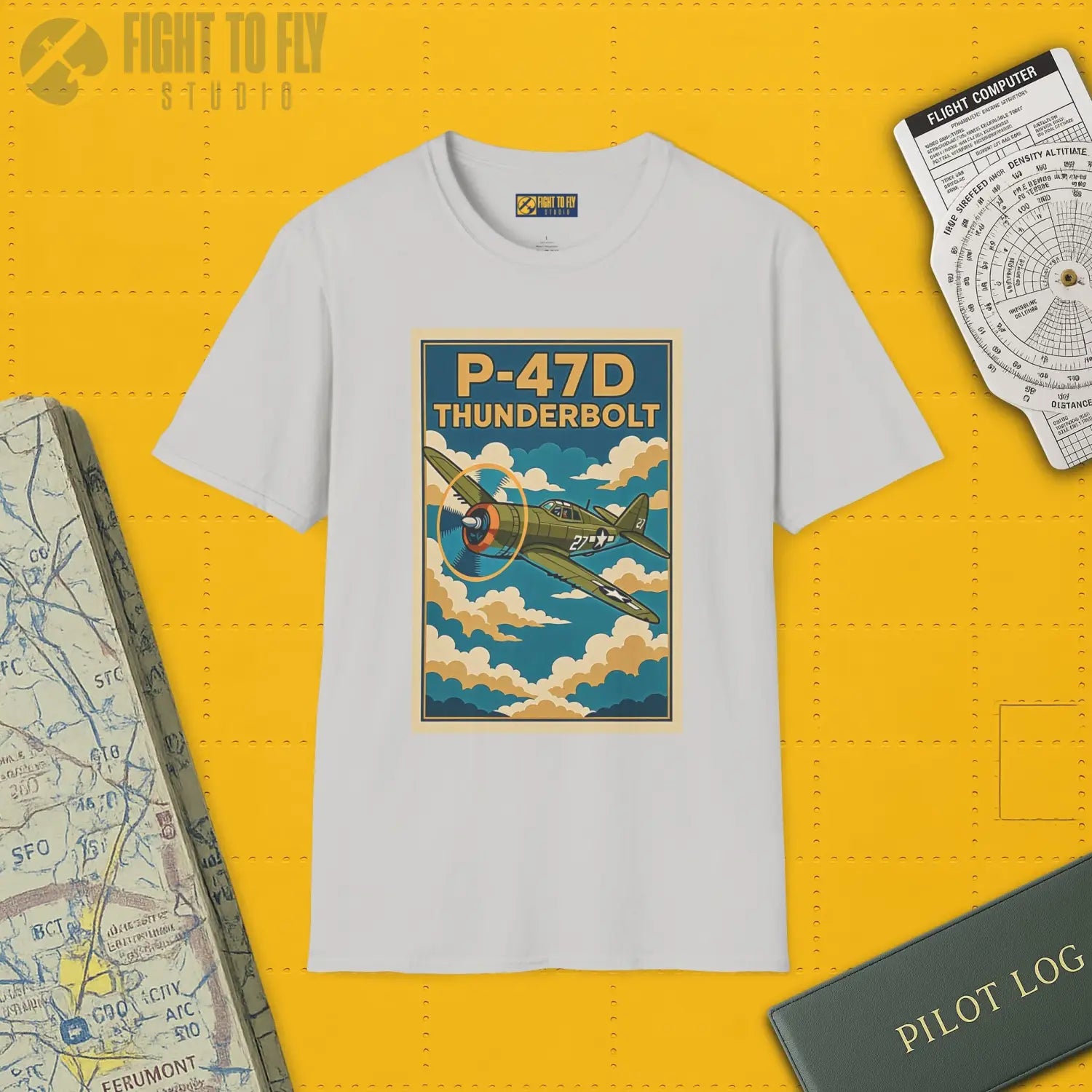P-47D Premium Full Graphic T-Shirt - Pilot gifts - WWII warbird t-shirt