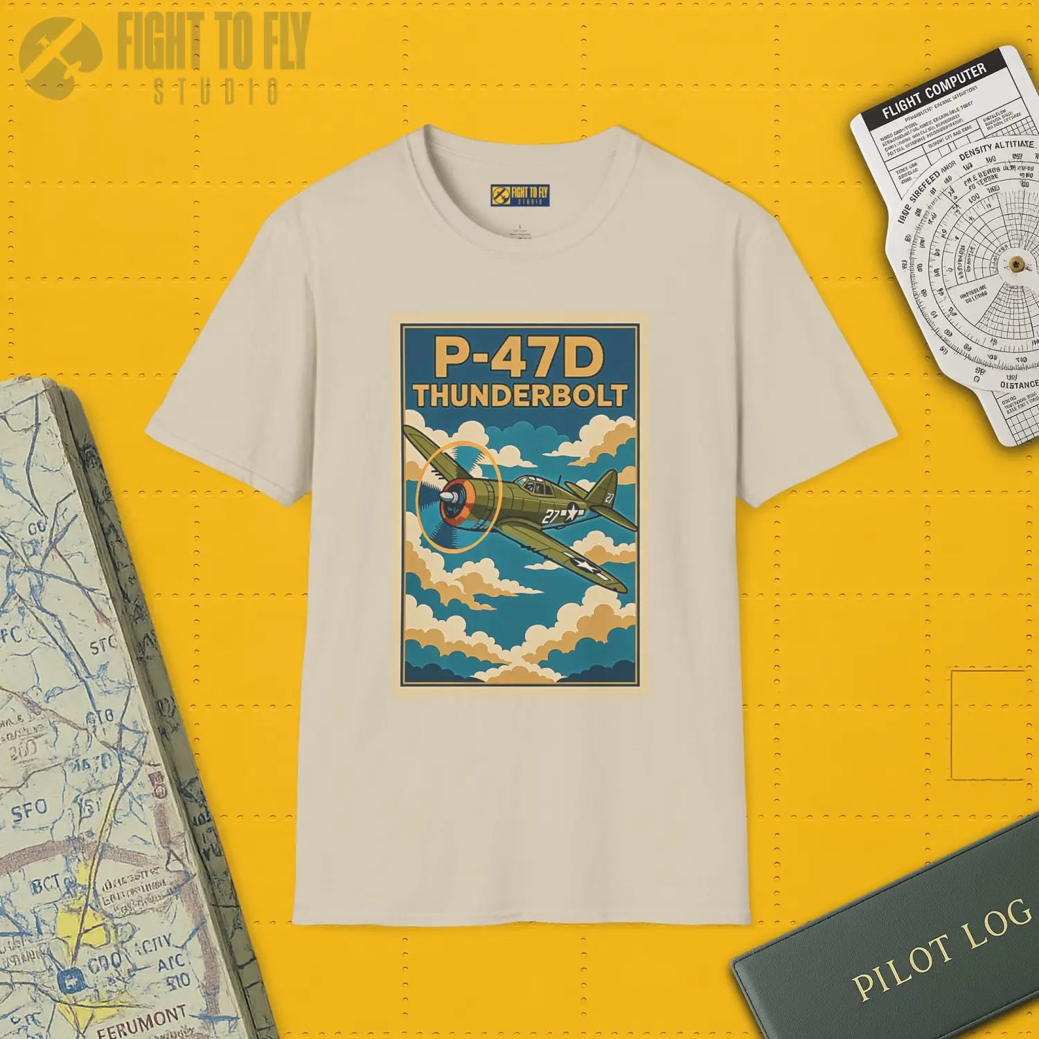 P-47D Premium Full Graphic T-Shirt - Pilot gifts - WWII warbird t-shirt