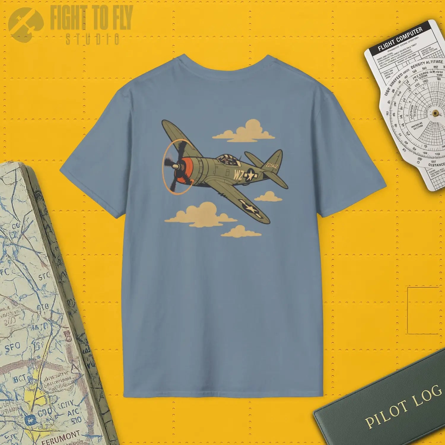 P-47D Premium Full Graphic T-Shirt - Pilot gifts - WWII warbird t-shirt