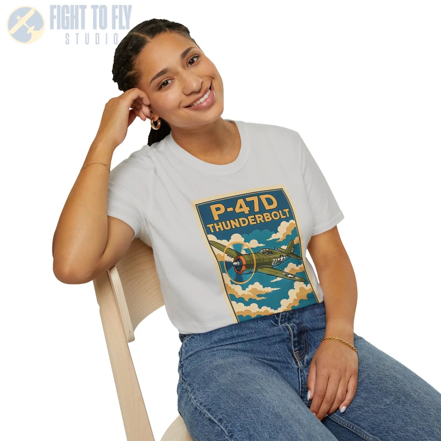 P-47D Premium Full Graphic T-Shirt - Pilot gifts - WWII warbird t-shirt