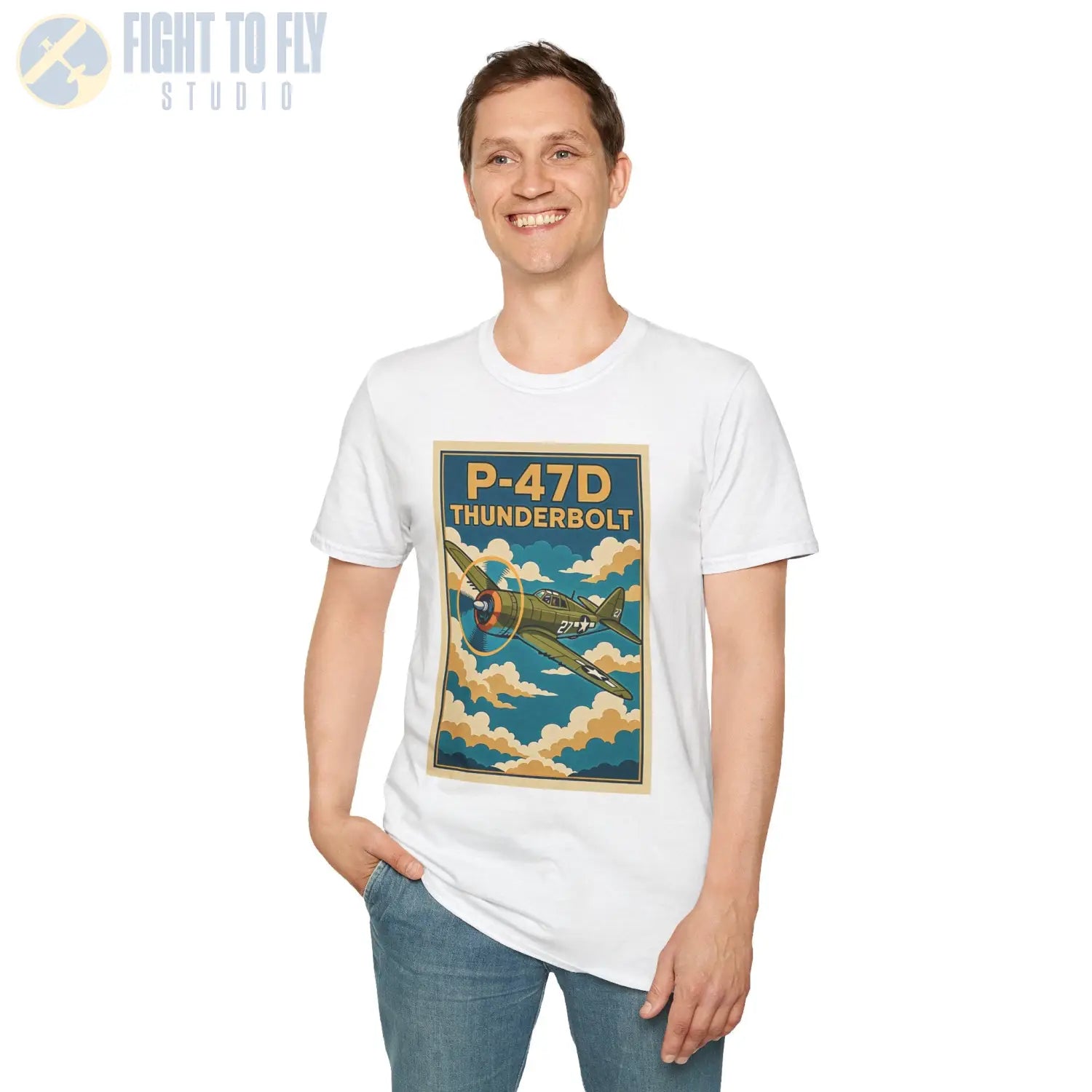 P-47D Premium Full Graphic T-Shirt - Pilot gifts - WWII warbird t-shirt