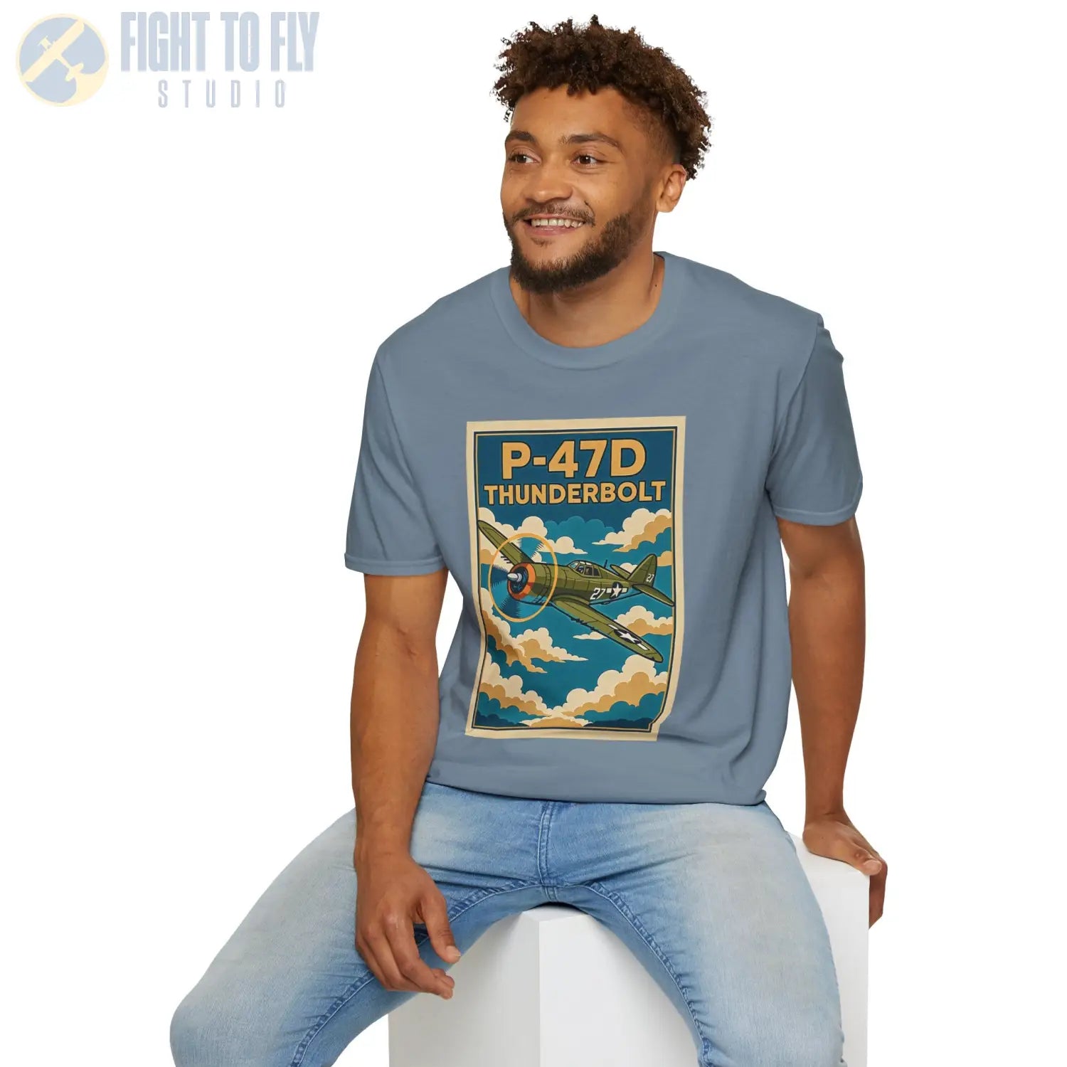 P-47D Premium Full Graphic T-Shirt - Pilot gifts - WWII warbird t-shirt