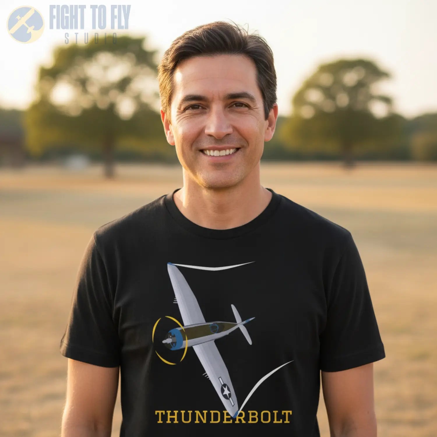 P-47D Thunderbolt (Bubble Canopy) Premium T-Shirt - Pilot gifts - WWII warbird t-shirt