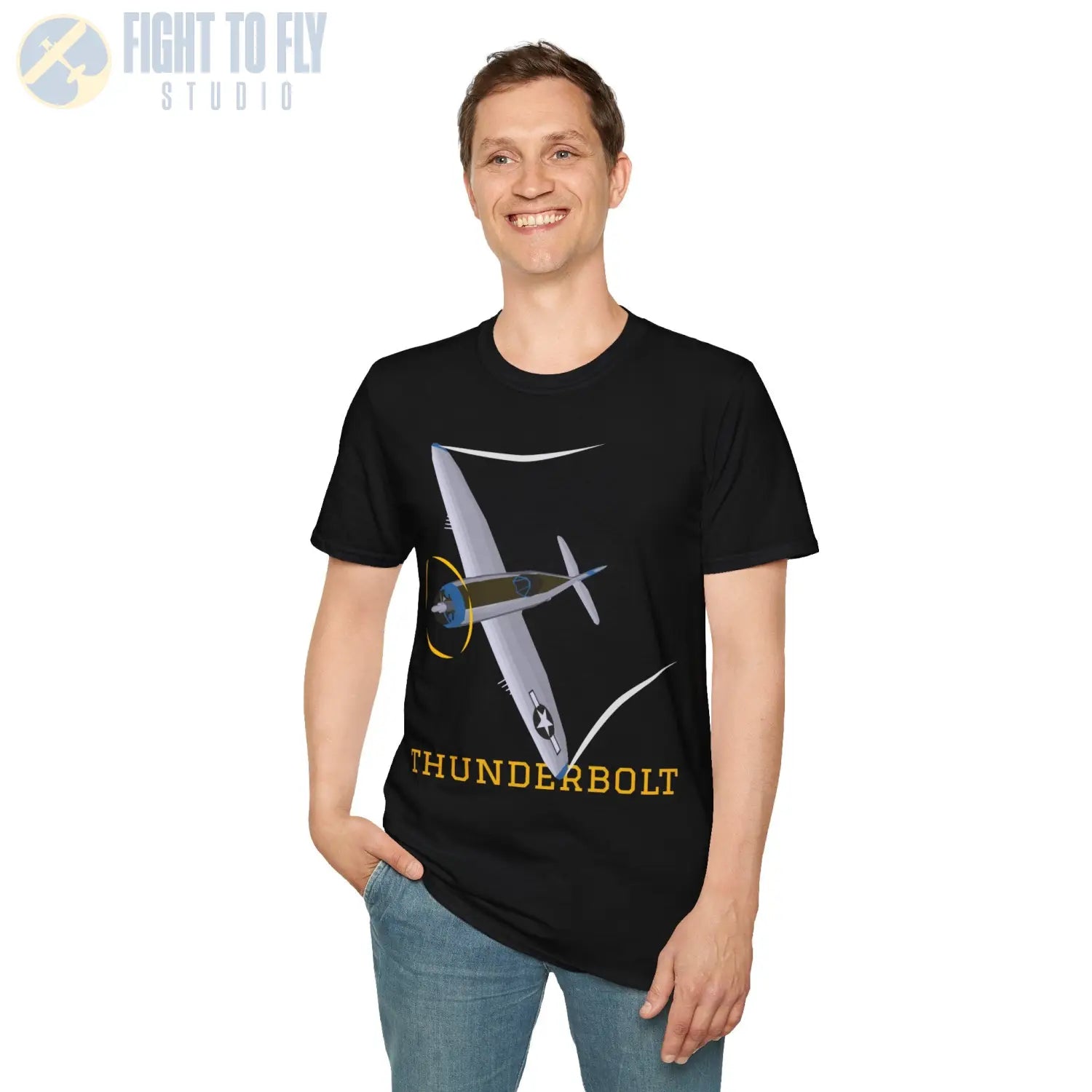 P-47D Thunderbolt (Bubble Canopy) Premium T-Shirt - Pilot gifts - WWII warbird t-shirt