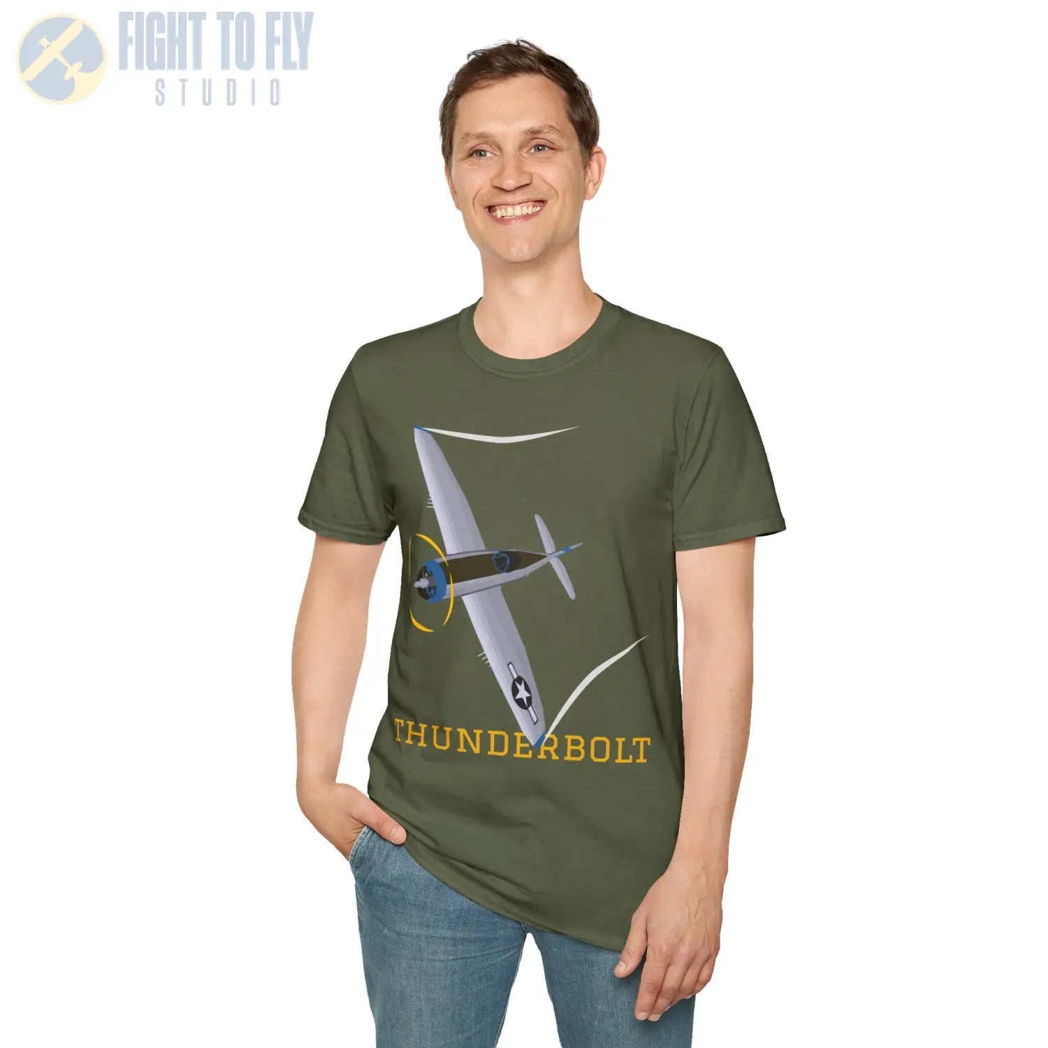 P-47D Thunderbolt (Bubble Canopy) Premium T-Shirt - Pilot gifts - WWII warbird t-shirt