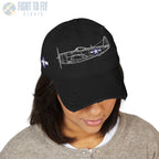 P-47D Thunderbolt Star and Bars Embroidered Cap - Hats - Pilot gifts - WWII warbird t-shirt