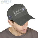P-47D Thunderbolt Star and Bars Embroidered Cap - Hats - Pilot gifts - WWII warbird t-shirt