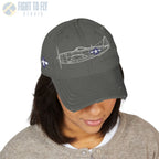 P-47D Thunderbolt Star and Bars Embroidered Cap - Hats - Pilot gifts - WWII warbird t-shirt