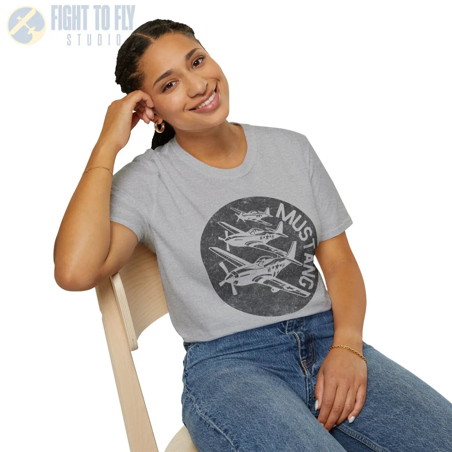P-51 Mustang “Fighter Escort” WWII T-Shirt - Pilot gifts - warbird t-shirt