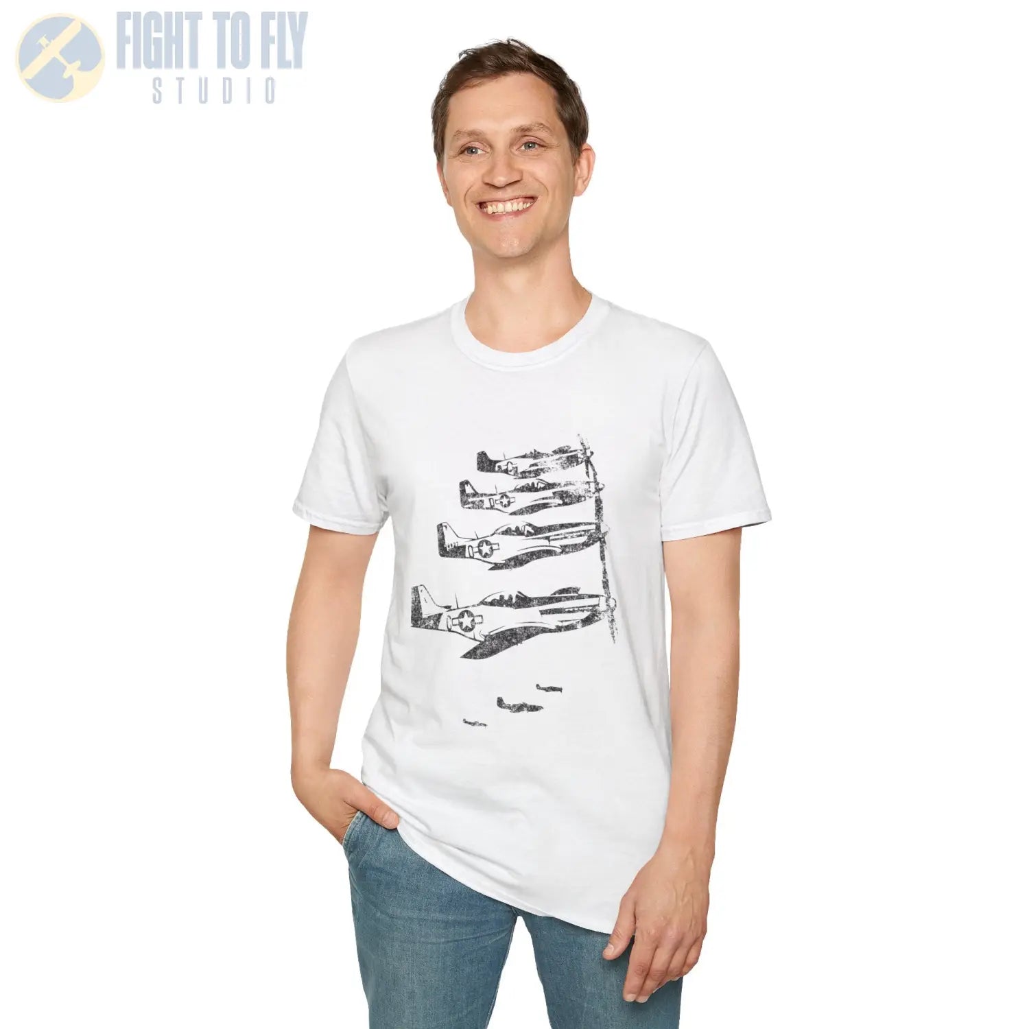 P-51 Mustang “Formation Flight” WWII T-Shirt - Pilot gifts - warbird t-shirt