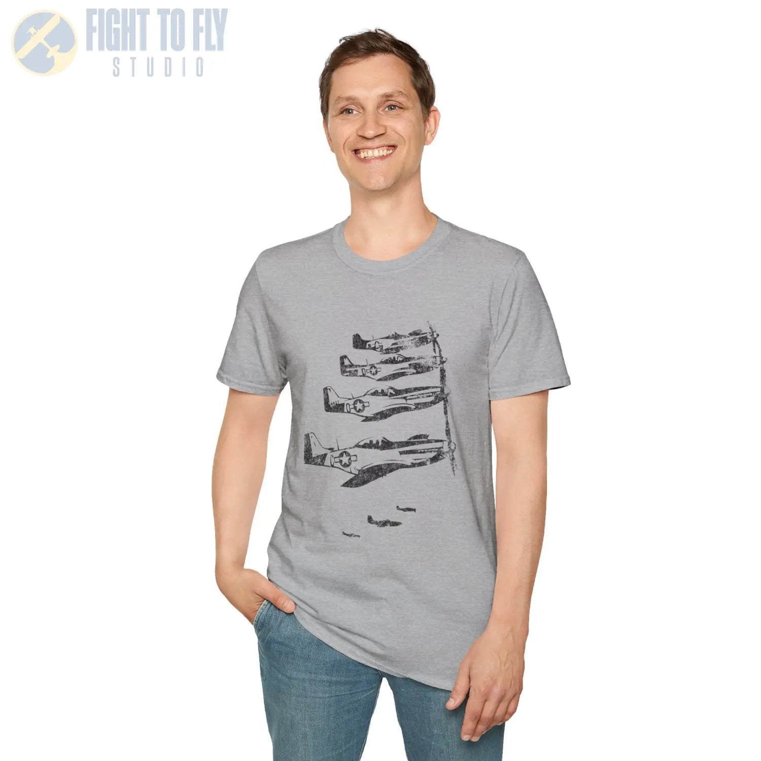 P-51 Mustang “Formation Flight” WWII T-Shirt - Pilot gifts - warbird t-shirt