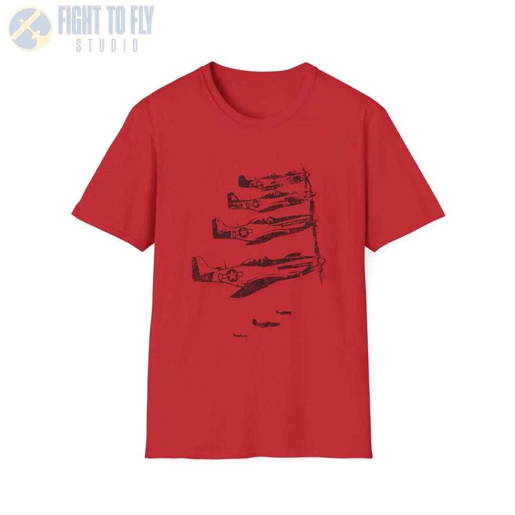P-51 Mustang “Formation Flight” WWII T-Shirt - Pilot gifts - warbird t-shirt