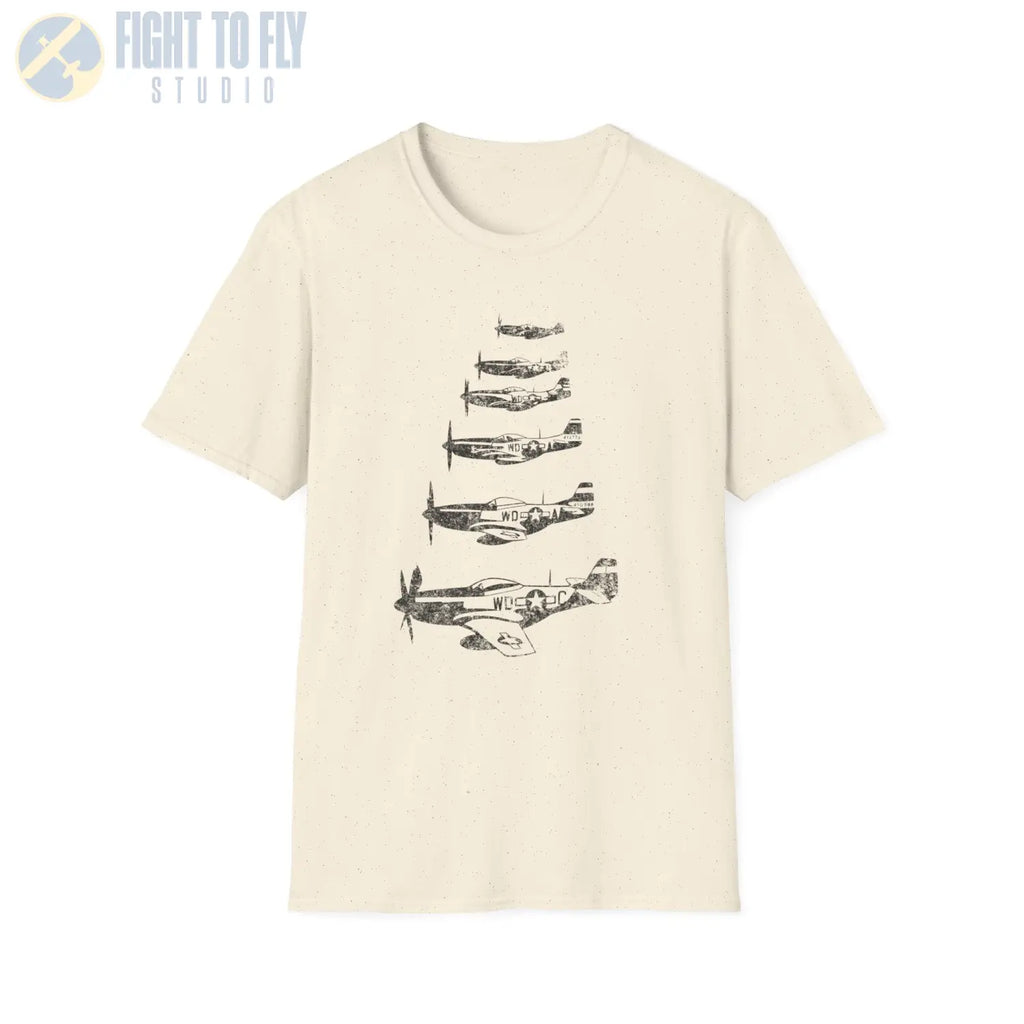 P-51 Mustang “Formation of Legends” WWII T-Shirt - Pilot gifts - warbird t-shirt