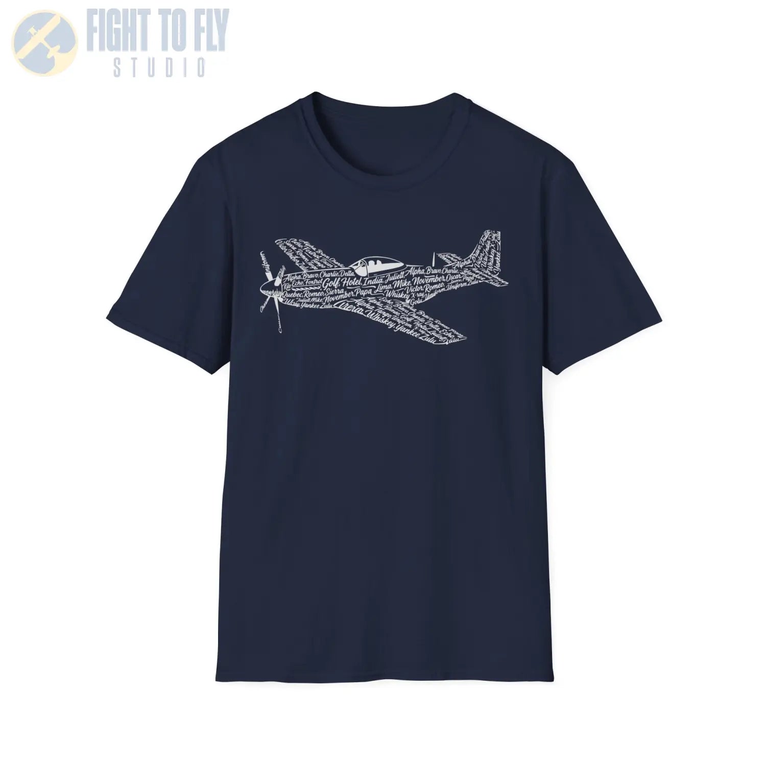 P-51 Mustang NATO Phonetic Alphabet Premium T-Shirt - Pilot gifts - WWII warbird t-shirt