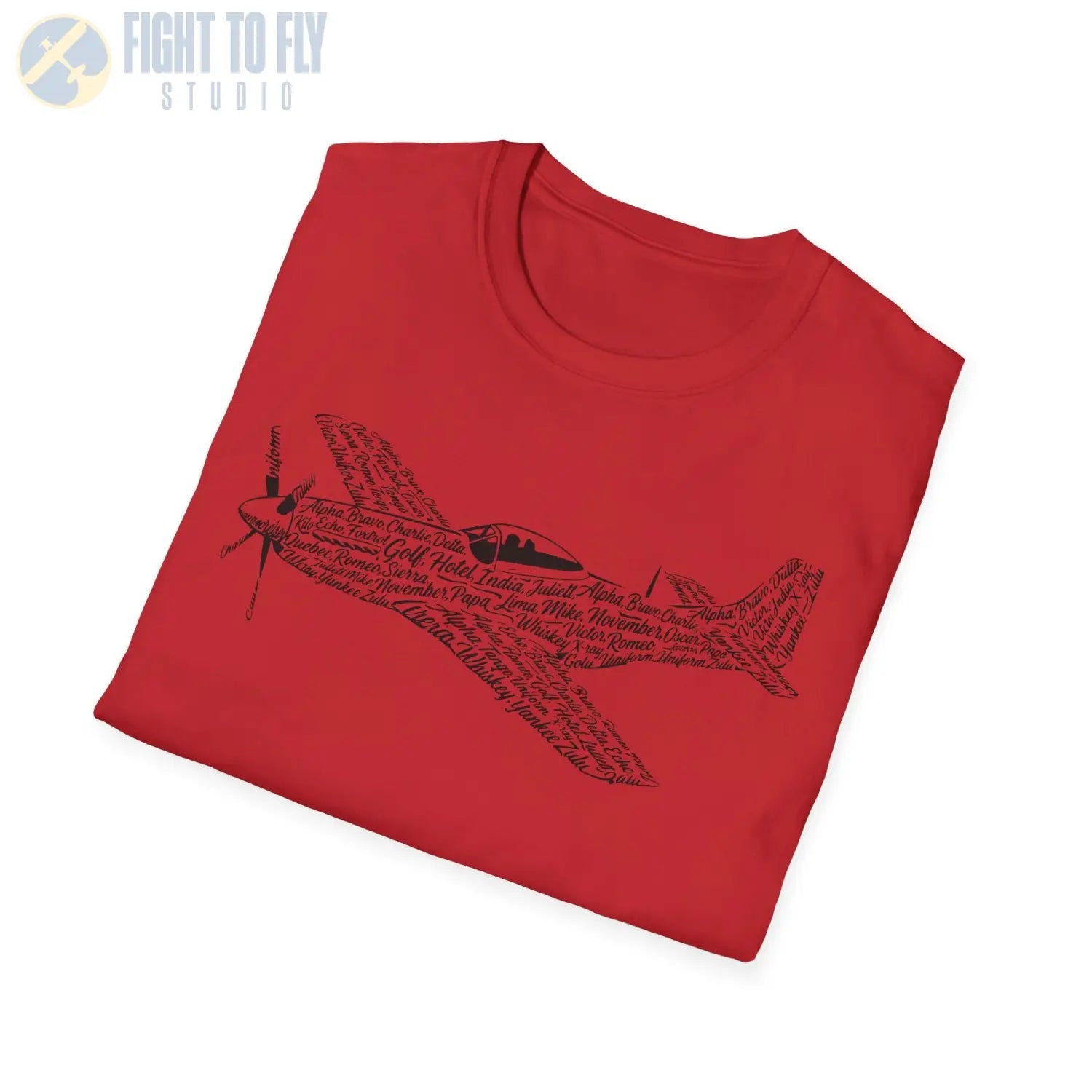 P-51 Mustang NATO Phonetic Alphabet Premium T-Shirt - Pilot gifts - WWII warbird t-shirt