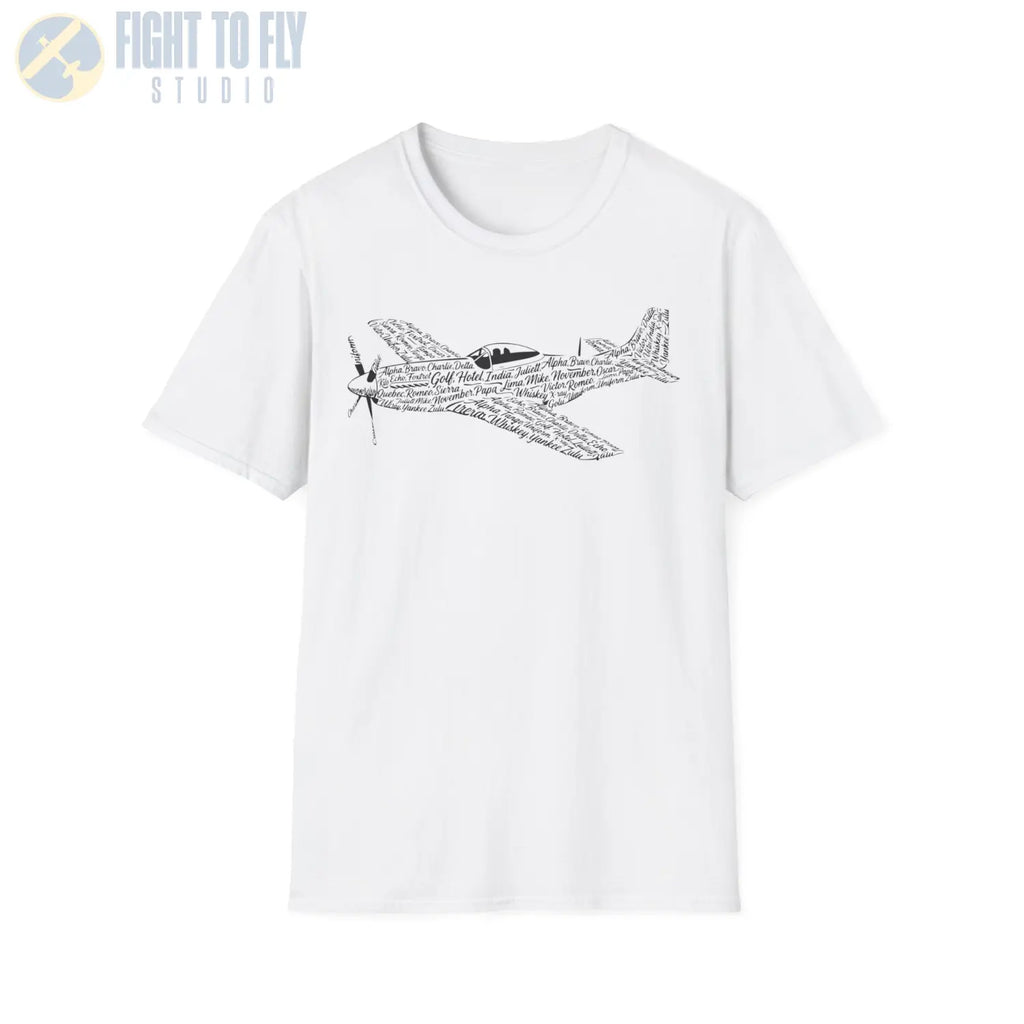 P-51 Mustang NATO Phonetic Alphabet Premium T-Shirt - Pilot gifts - WWII warbird t-shirt