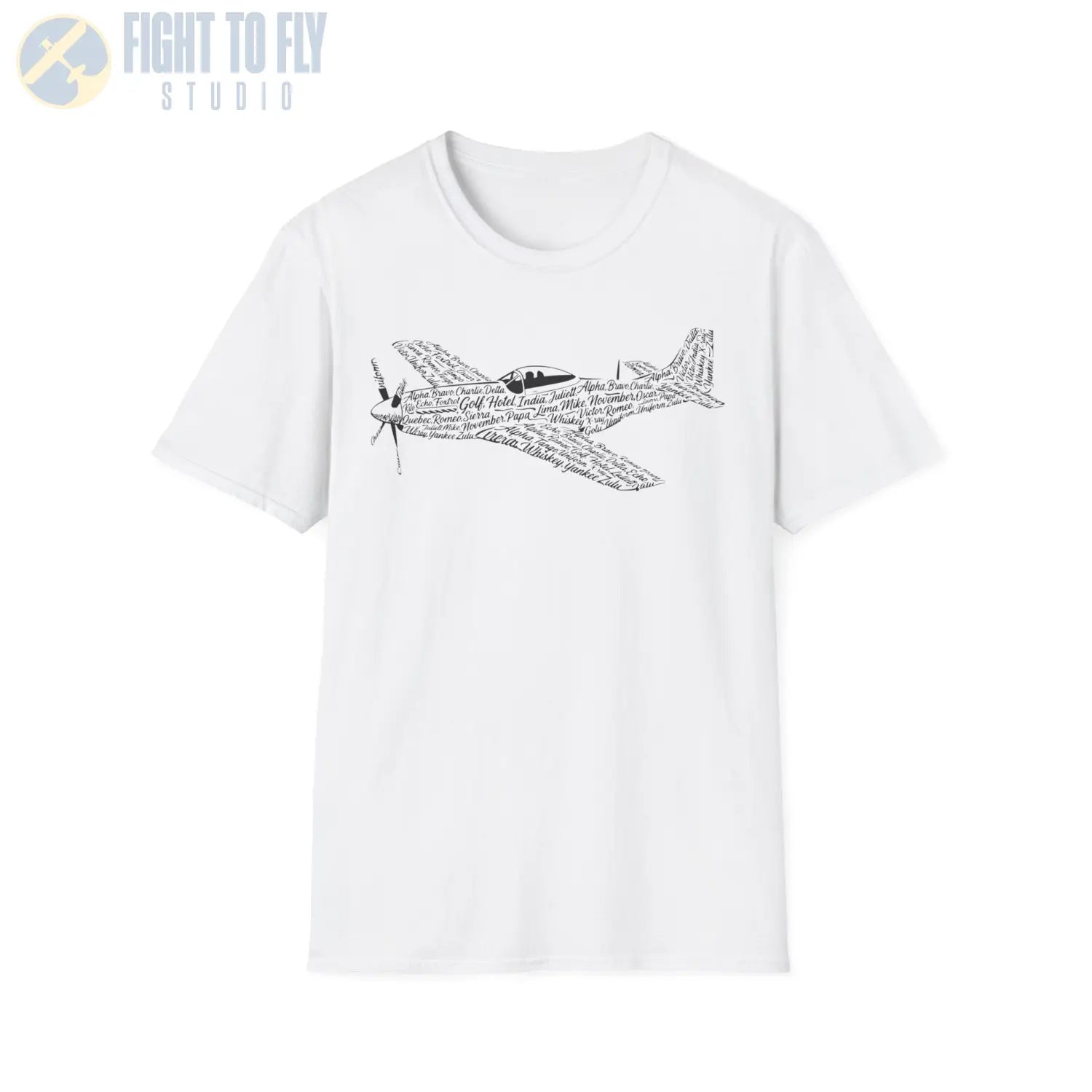 P-51 Mustang NATO Phonetic Alphabet Premium T-Shirt - Pilot gifts - WWII warbird t-shirt