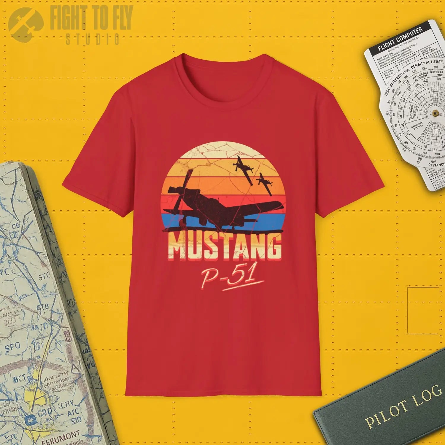 P-51 Mustang Premium T-Shirt - Pilot gifts - WWII warbird t-shirt