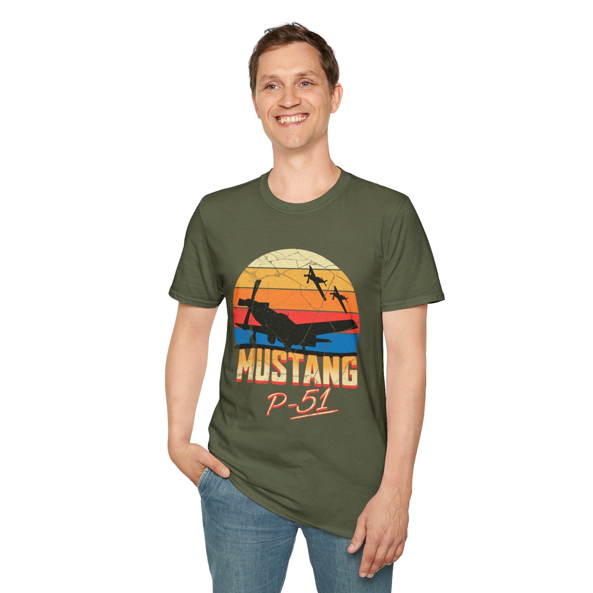 P 51 Mustang Premium T Shirt – WWII Fighter Legend Full Graphic Aviation Tee Pilot gifts warbird t shirt