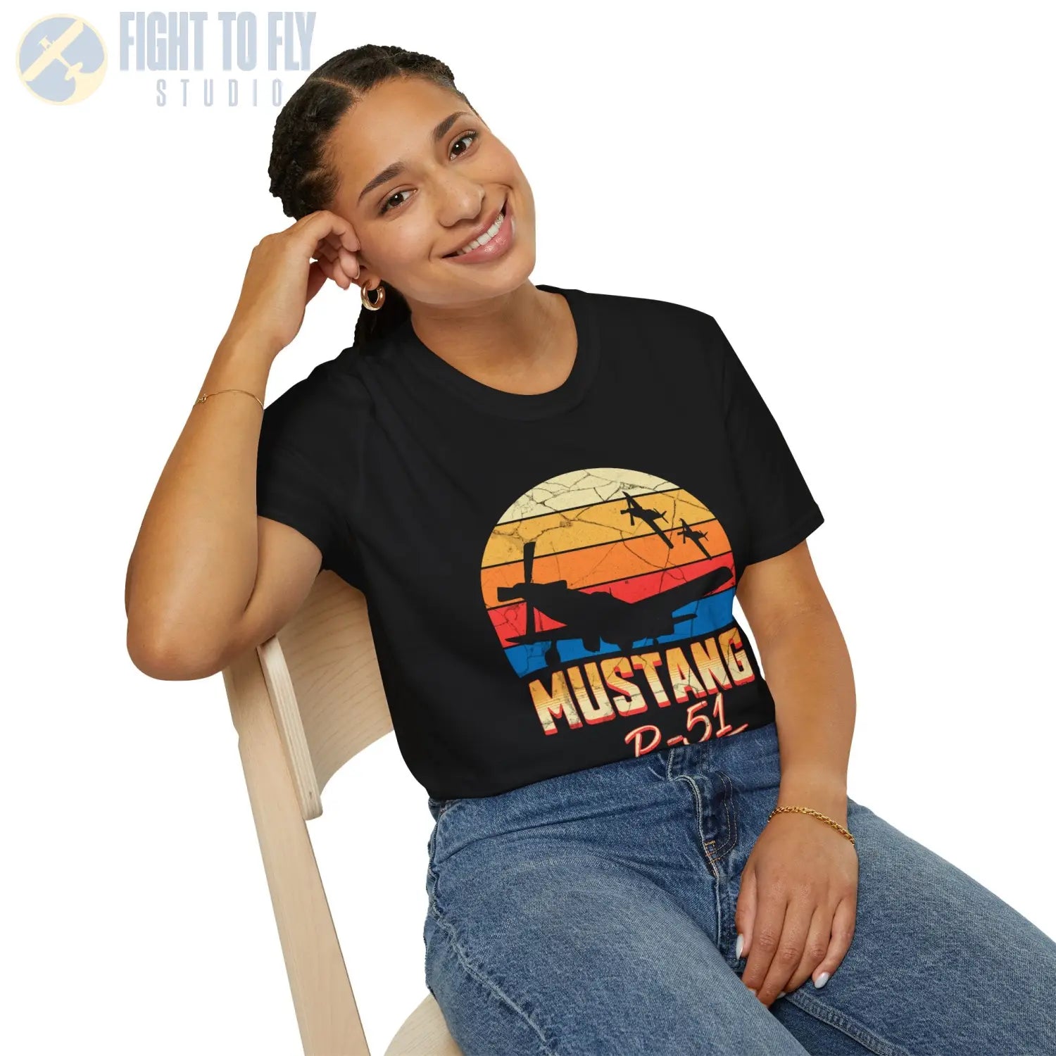 P-51 Mustang Premium T-Shirt - Pilot gifts - WWII warbird t-shirt