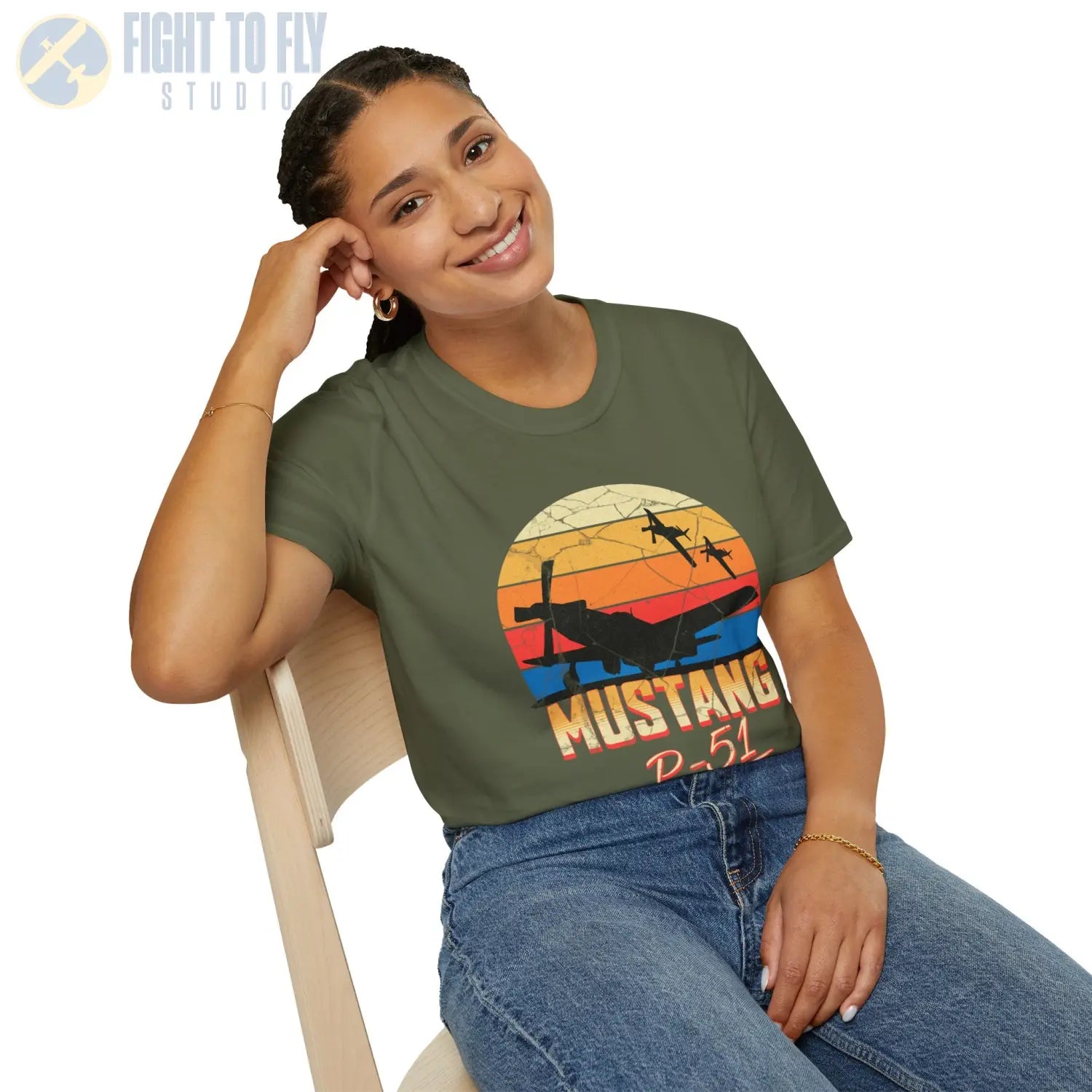 P-51 Mustang Premium T-Shirt - Pilot gifts - WWII warbird t-shirt
