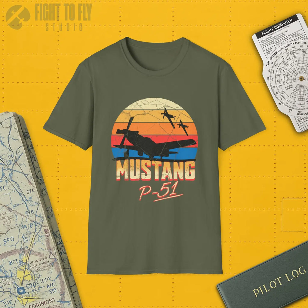 P-51 Mustang Premium T-Shirt - Pilot gifts - WWII warbird t-shirt