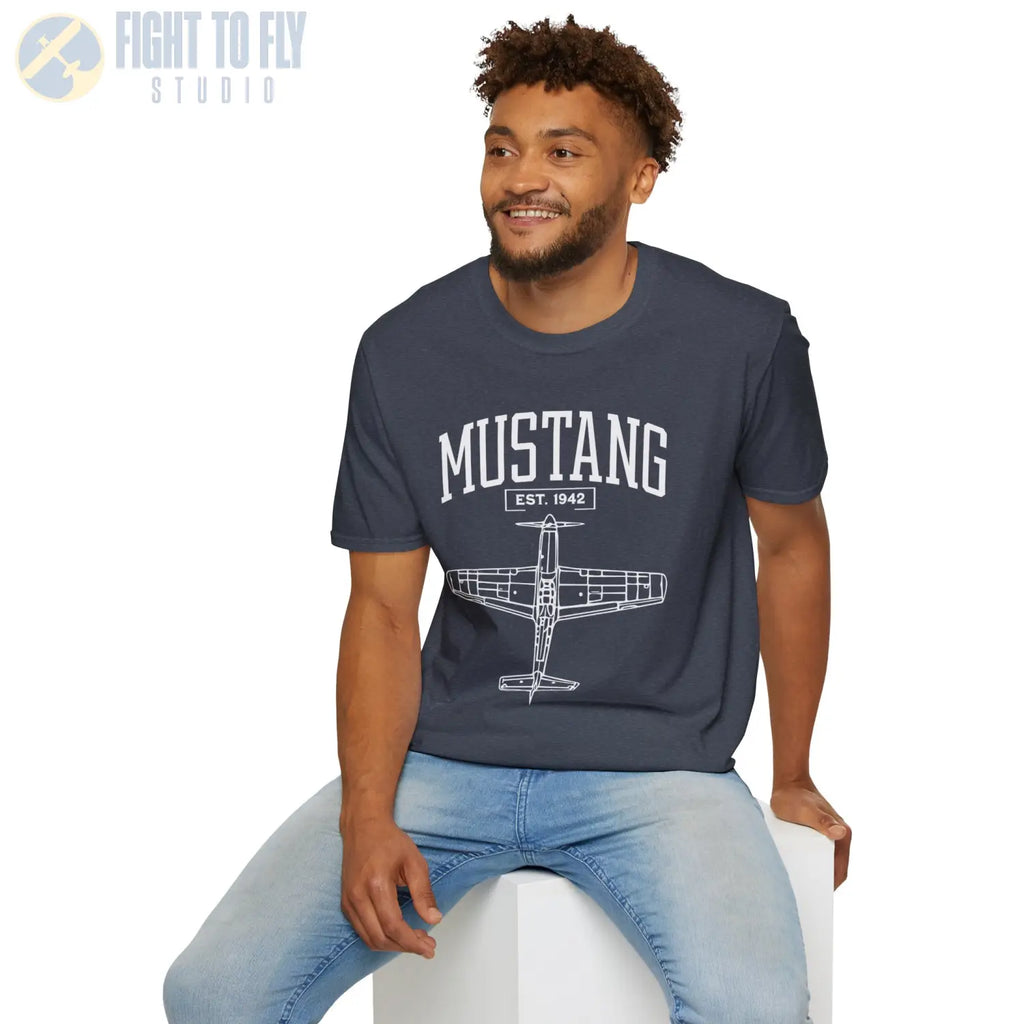 P-51 Mustang - T-Shirt - Pilot gifts - WWII warbird t-shirt