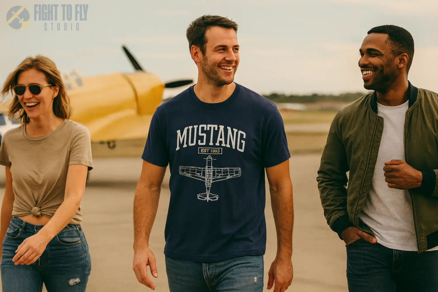 P-51 Mustang - T-Shirt - Pilot gifts - WWII warbird t-shirt
