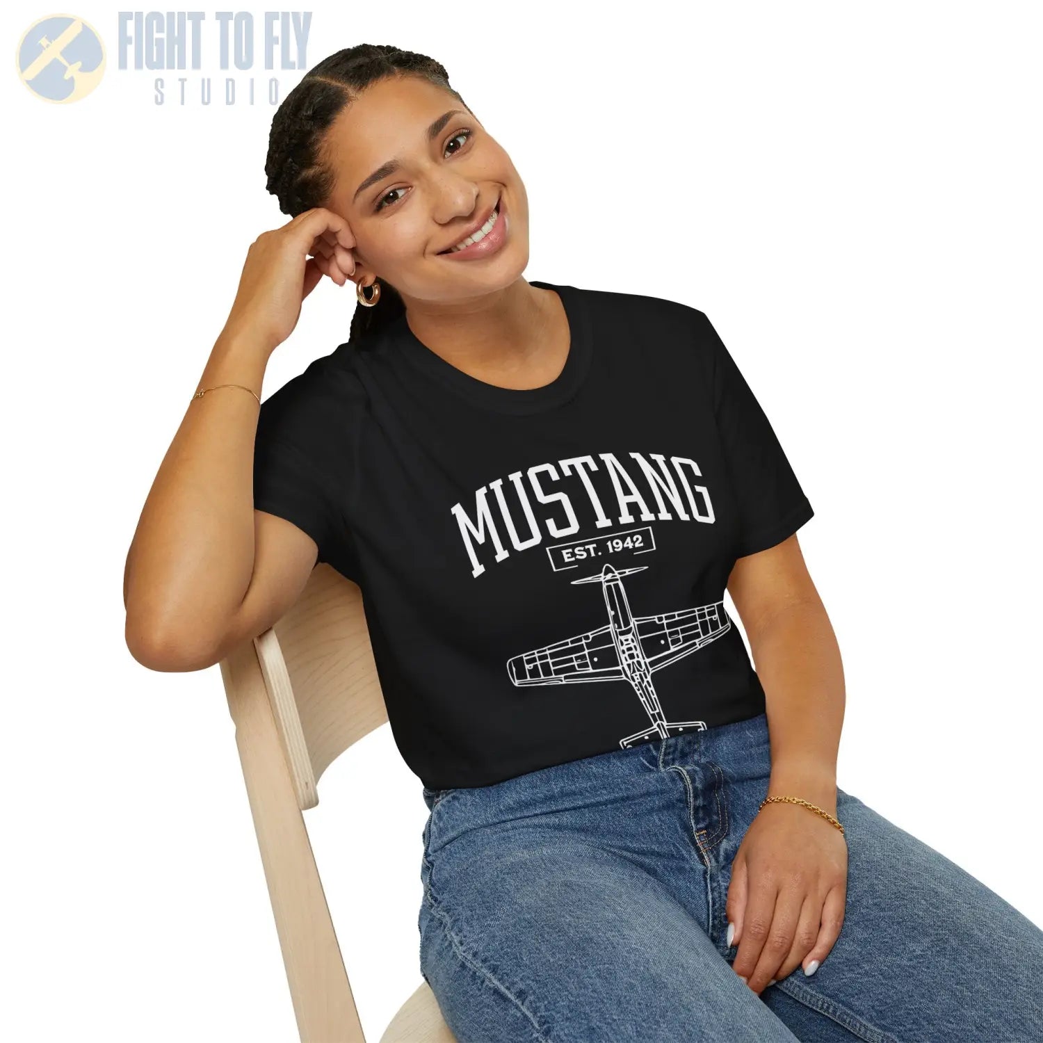 P-51 Mustang - T-Shirt - Pilot gifts - WWII warbird t-shirt
