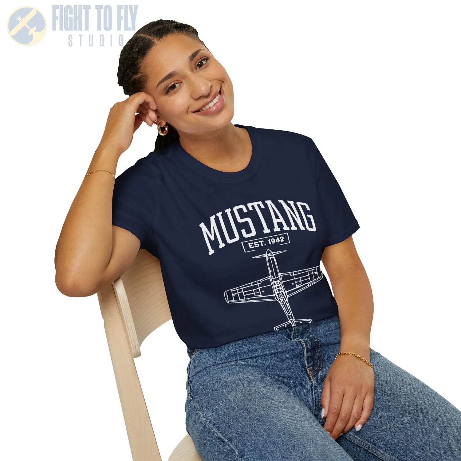 P-51 Mustang - T-Shirt - Pilot gifts - WWII warbird t-shirt