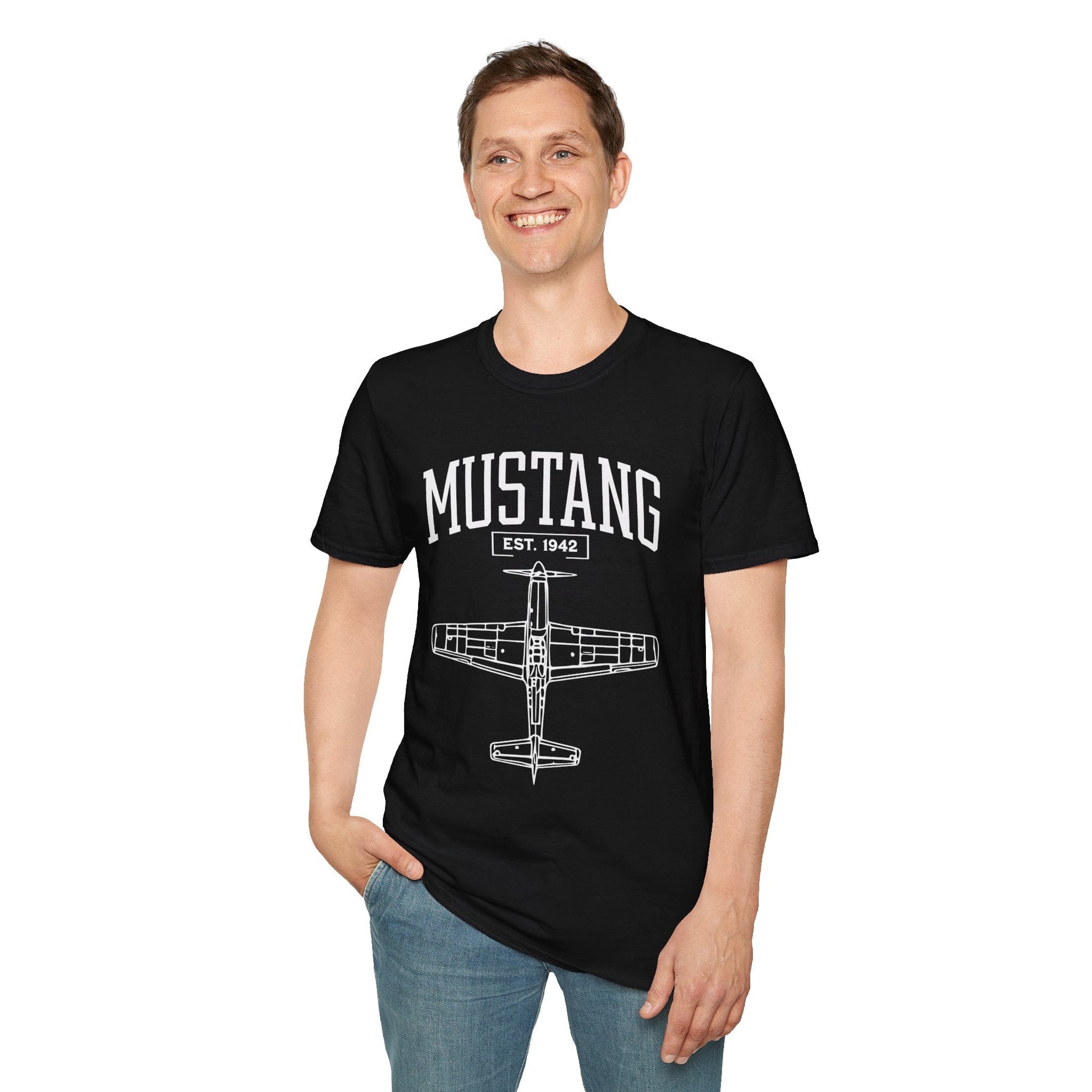 P 51 Mustang Premium WWII T Shirt Pilot gifts warbird t shirt
