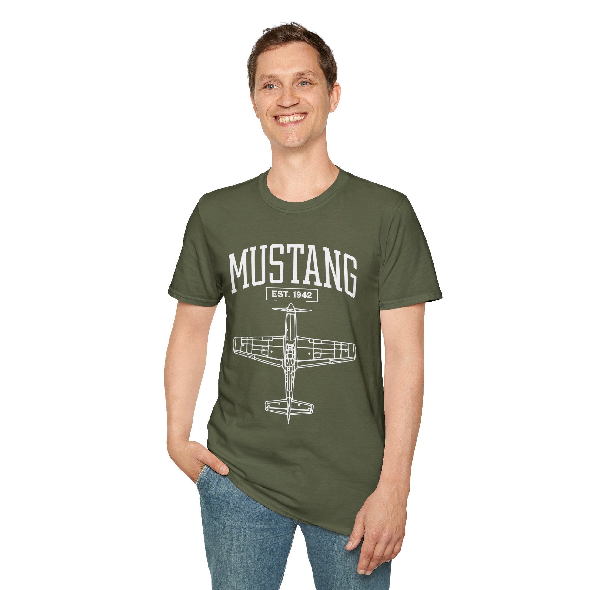 P 51 Mustang Premium WWII T Shirt Pilot gifts warbird t shirt