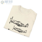 P-51 Mustang “Three in Formation” WWII T-Shirt - Pilot gifts - warbird t-shirt