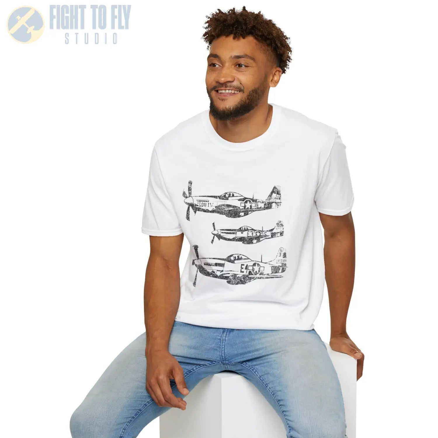 P-51 Mustang “Three in Formation” WWII T-Shirt - Pilot gifts - warbird t-shirt
