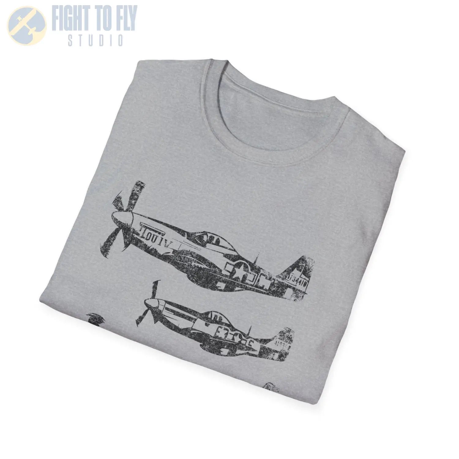 P-51 Mustang “Three in Formation” WWII T-Shirt - Pilot gifts - warbird t-shirt