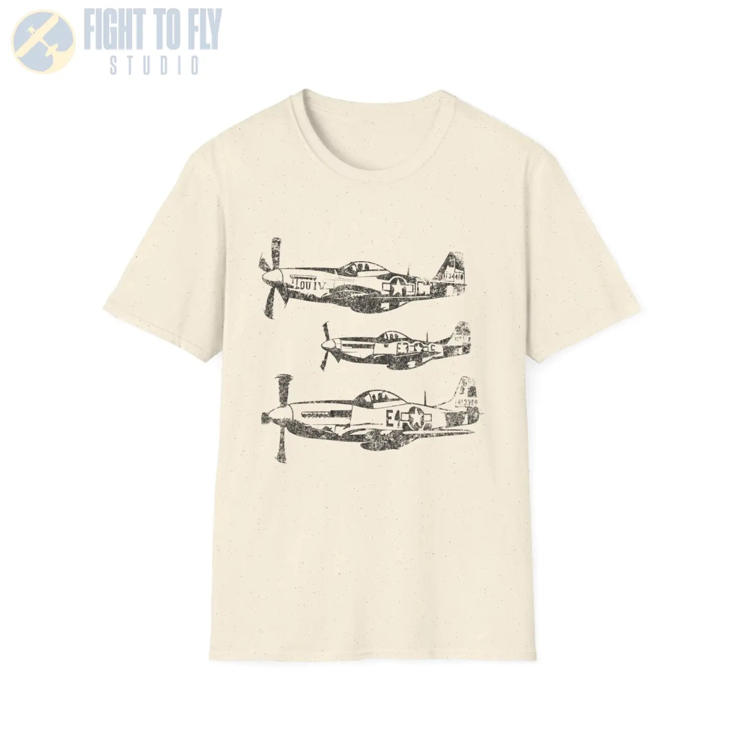 P-51 Mustang “Three in Formation” WWII T-Shirt - Pilot gifts - warbird t-shirt