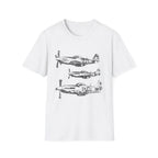 P-51 Mustang “Three in Formation” WWII T-Shirt - Pilot gifts - warbird t-shirt