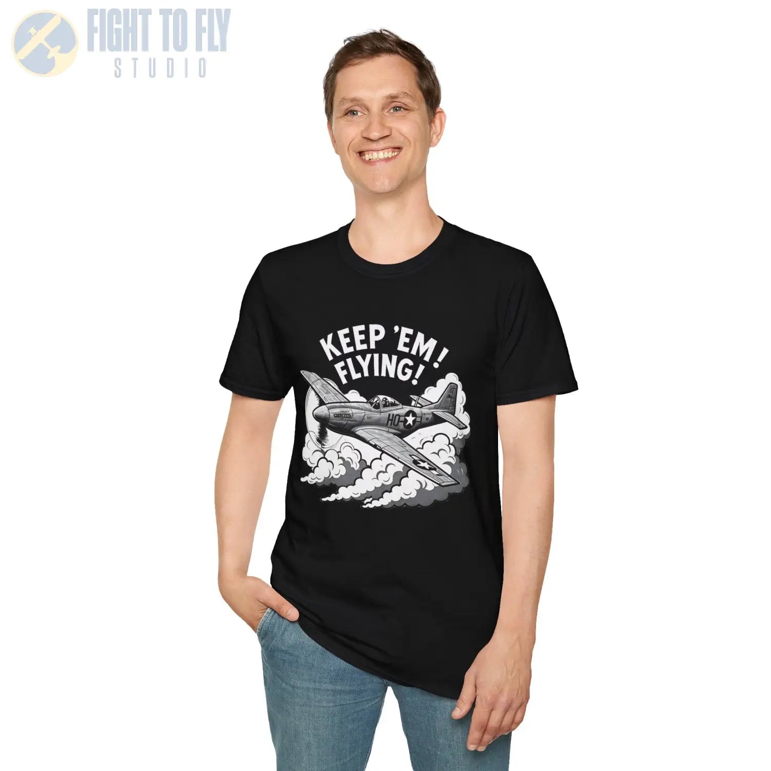 P-51 “Keep ’Em Flying!” - T-Shirt - Pilot gifts - WWII warbird t-shirt