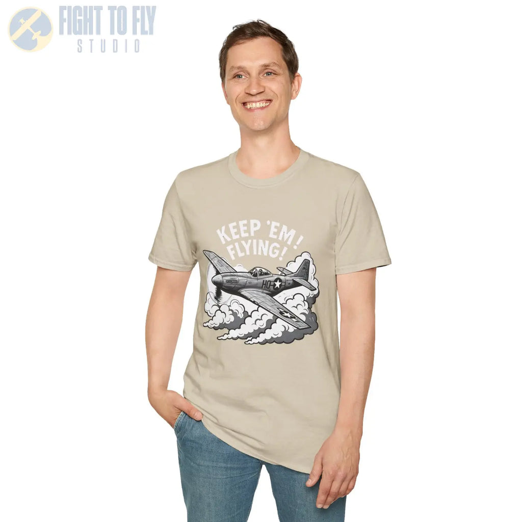 P-51 “Keep ’Em Flying!” - T-Shirt - Pilot gifts - WWII warbird t-shirt