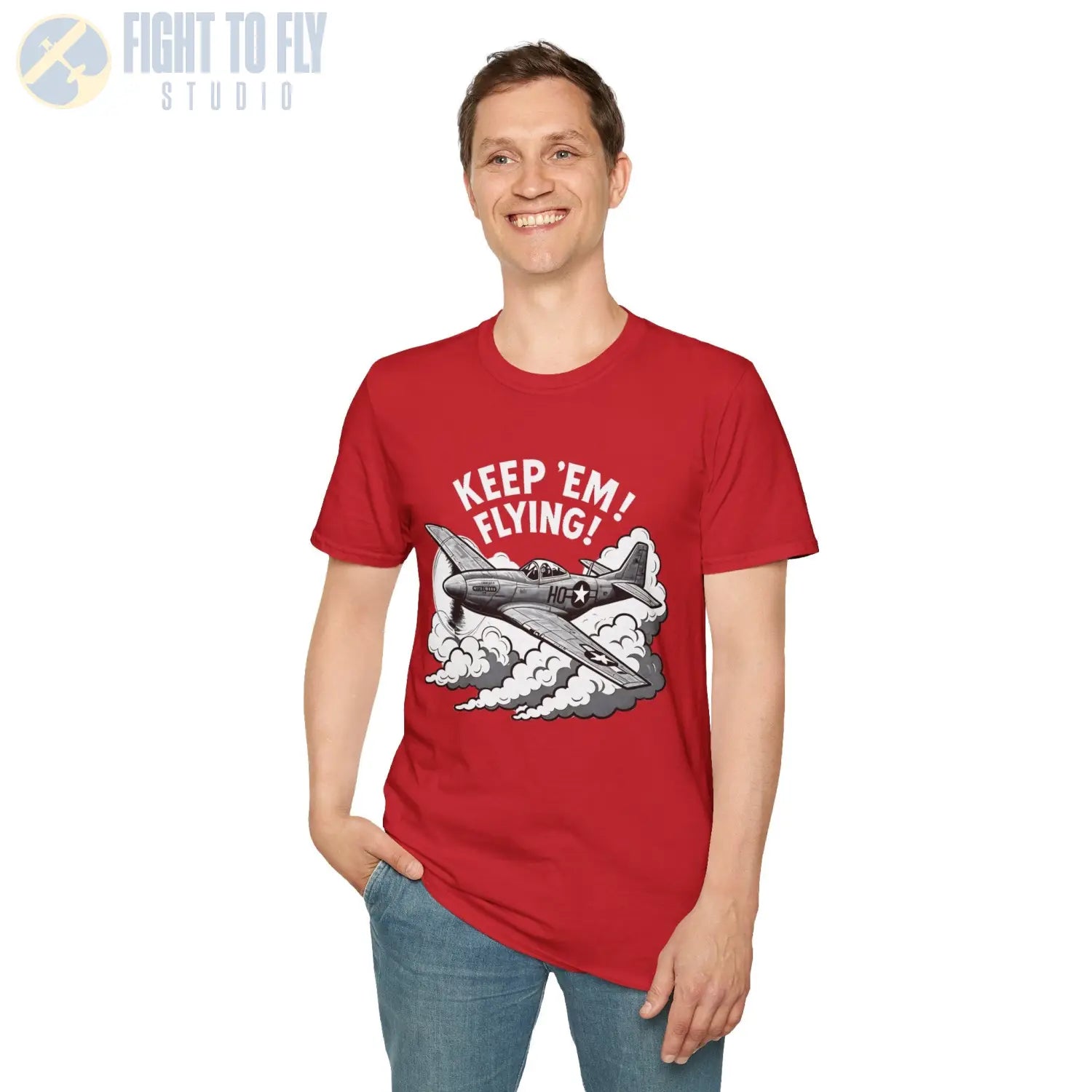 P-51 “Keep ’Em Flying!” - T-Shirt - Pilot gifts - WWII warbird t-shirt