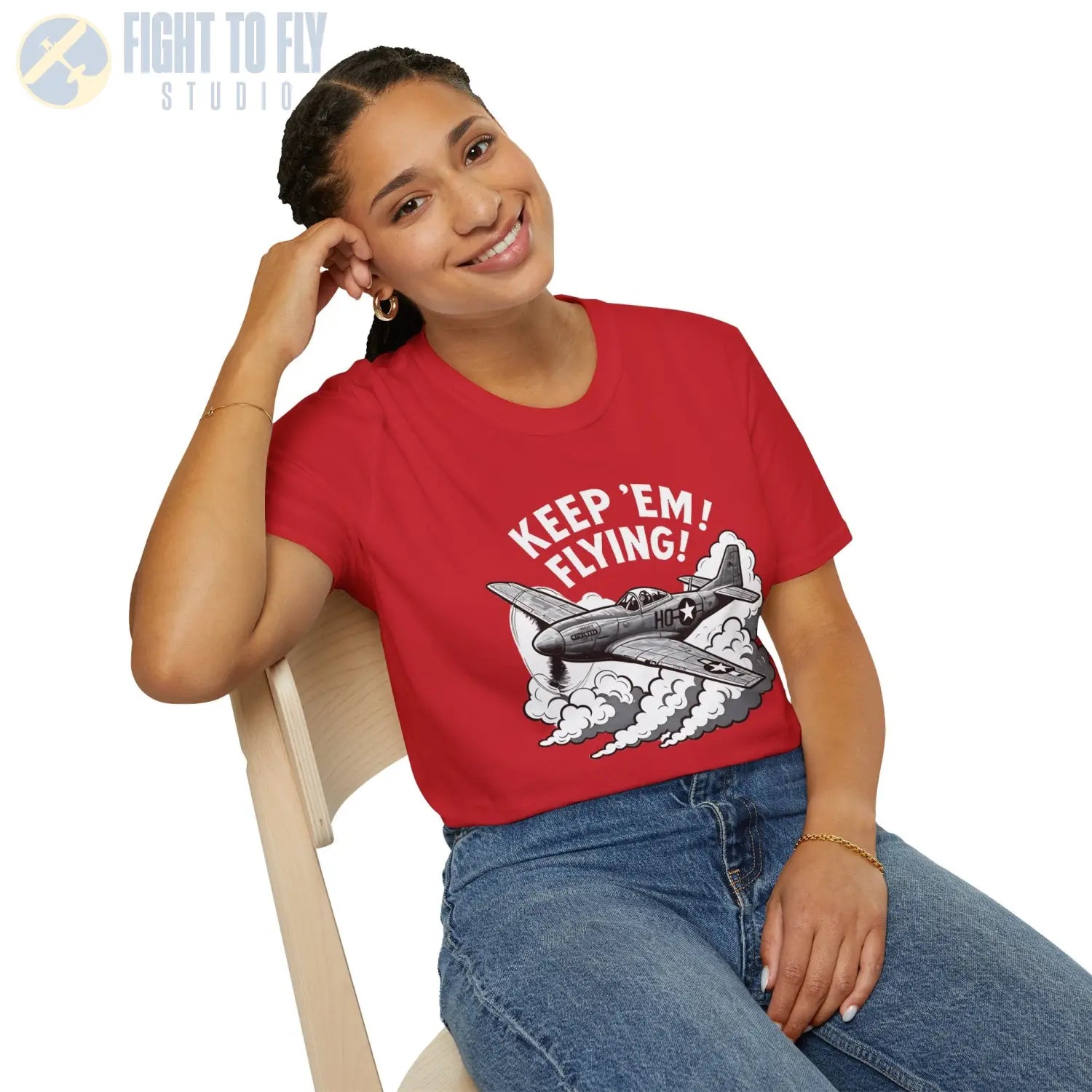 P-51 “Keep ’Em Flying!” - T-Shirt - Pilot gifts - WWII warbird t-shirt