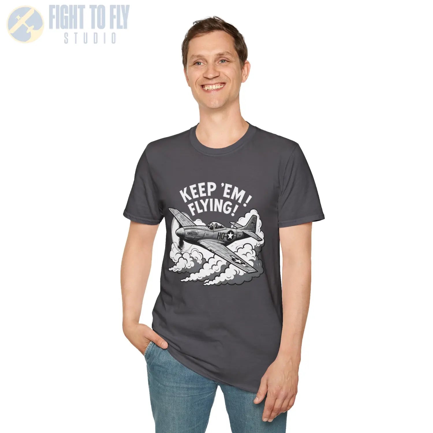 P-51 “Keep ’Em Flying!” - T-Shirt - Pilot gifts - WWII warbird t-shirt